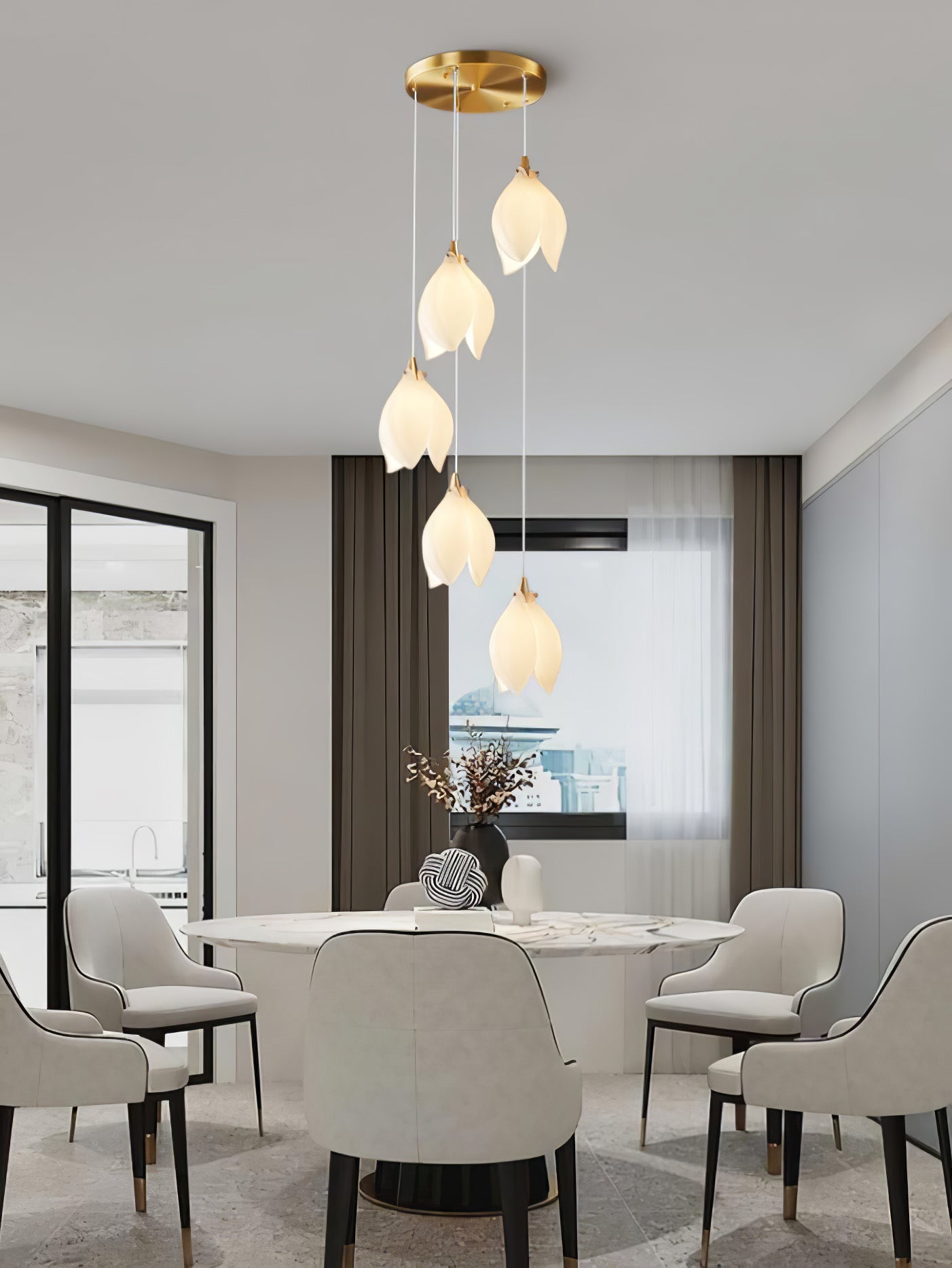 Lampa wisząca kwiatowa Jarel