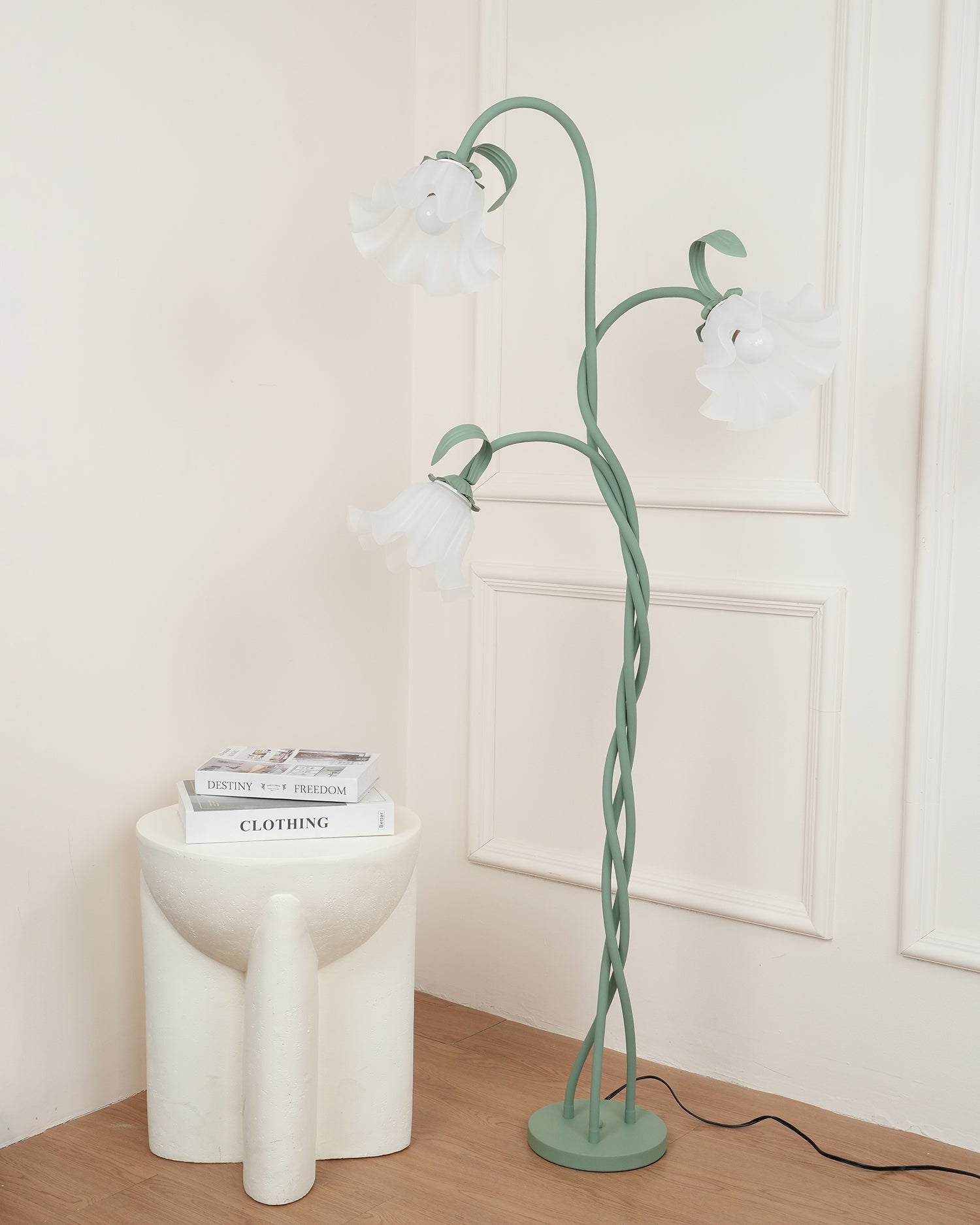 Lampa podłogowa kwiatowa Solmion