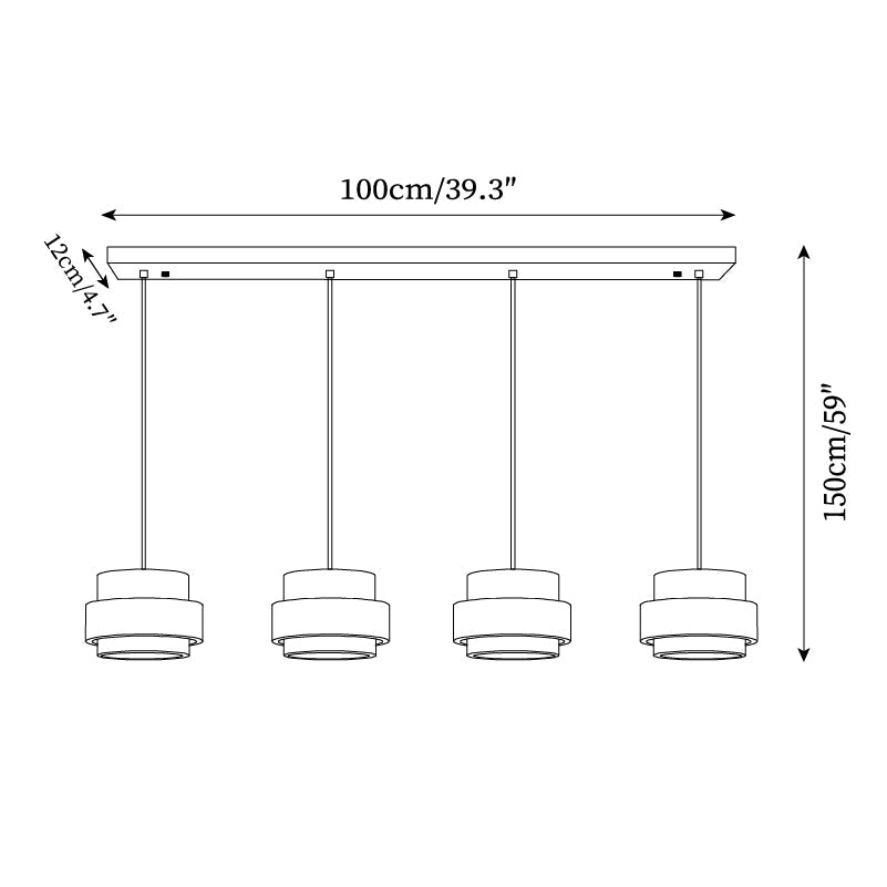 Lampa wisząca tubowa Dommila