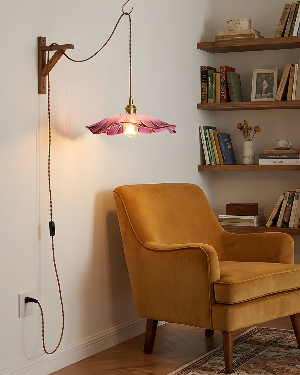 Lampa wisząca kwiatowa Noru