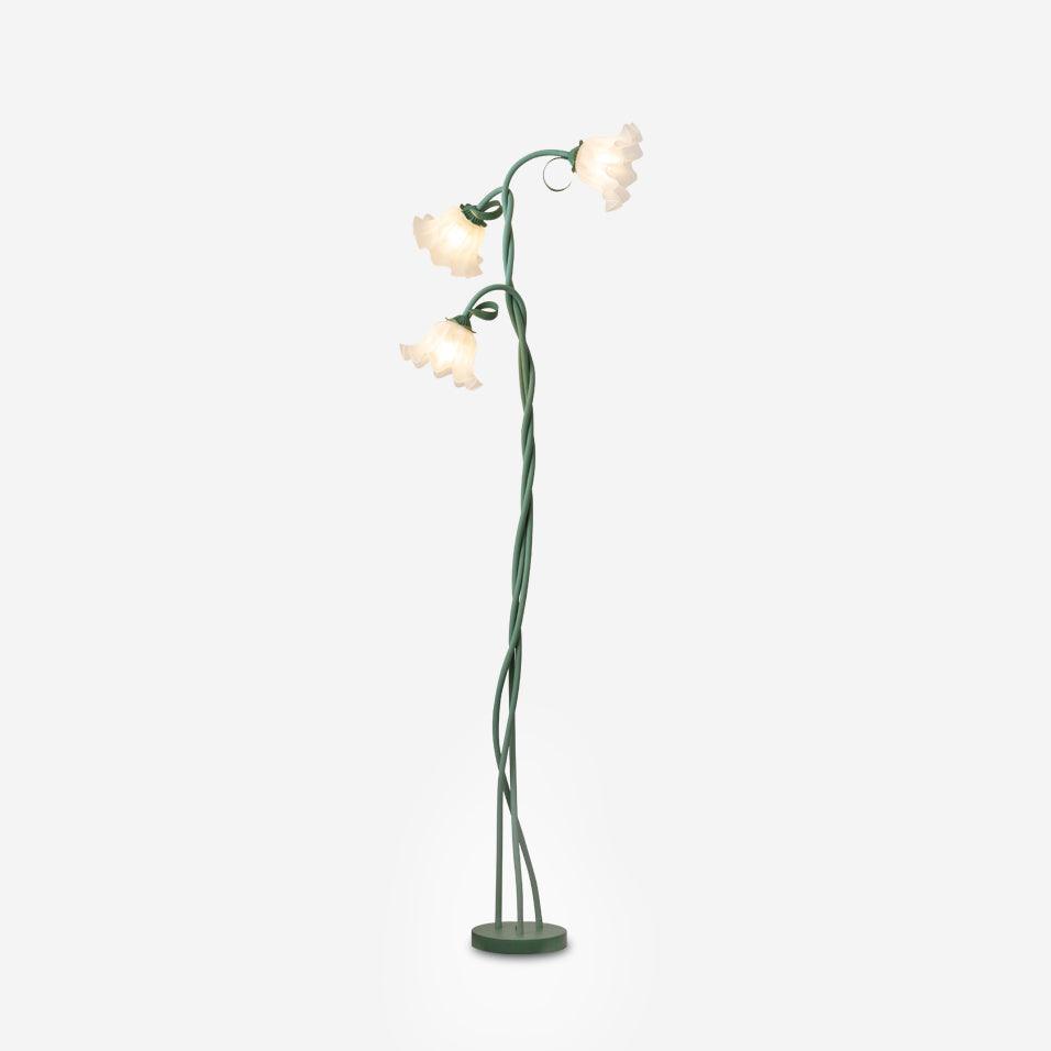 Lampa podłogowa kwiatowa Solmion