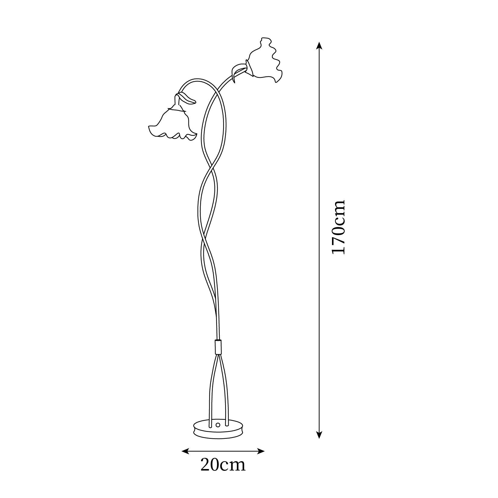 Lampa podłogowa kwiatowa Solmion