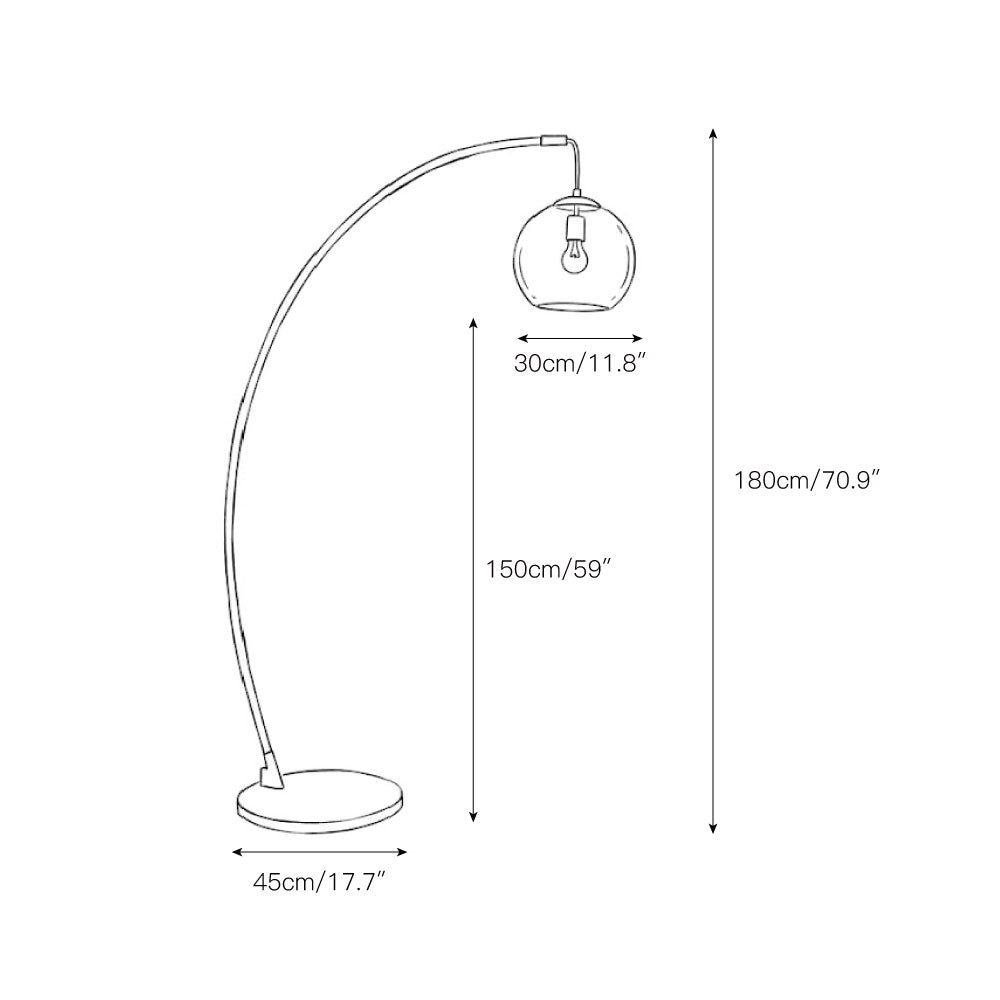 Lampa podłogowa łukowa Torro