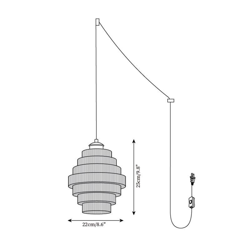 Lampa wisząca ryflowana Velva