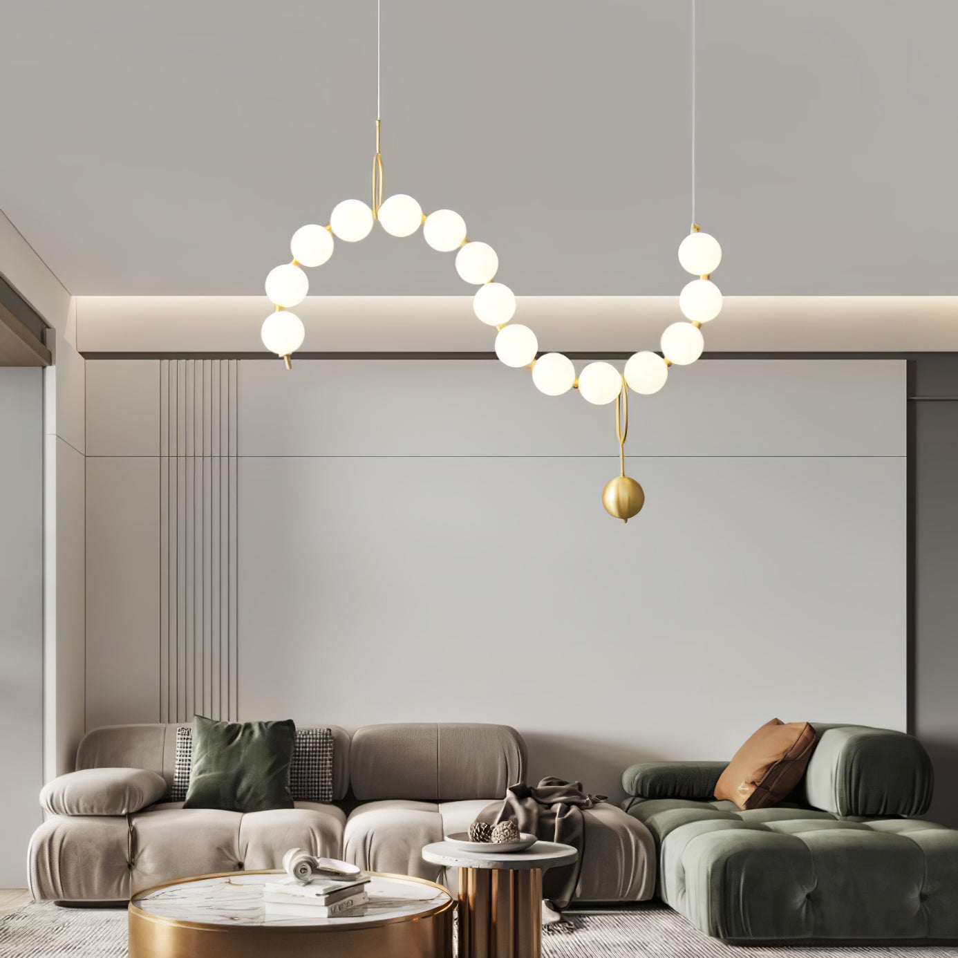 Lampa wisząca kulista Stanaldan