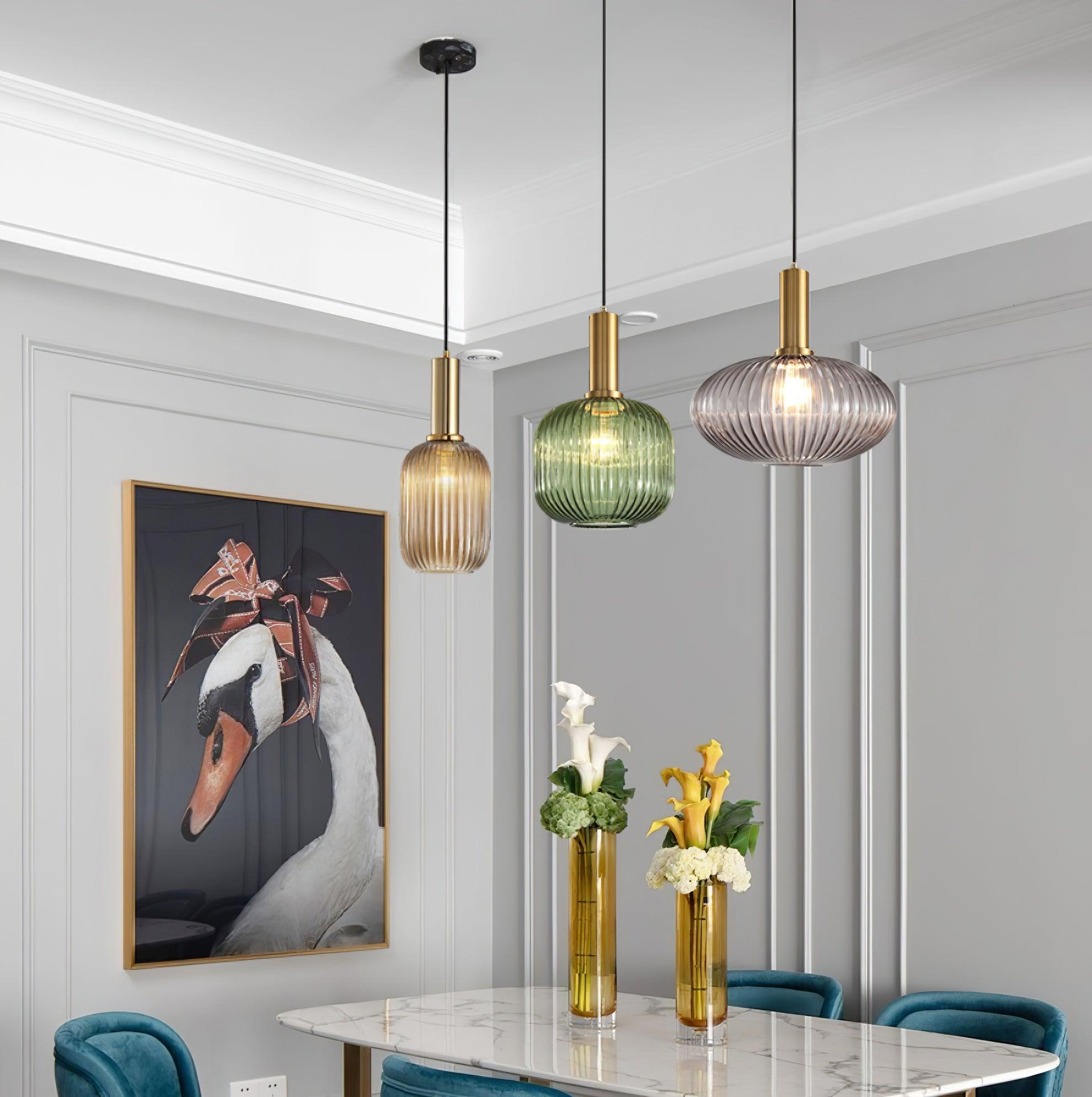 Lampa wisząca ryflowana Elma