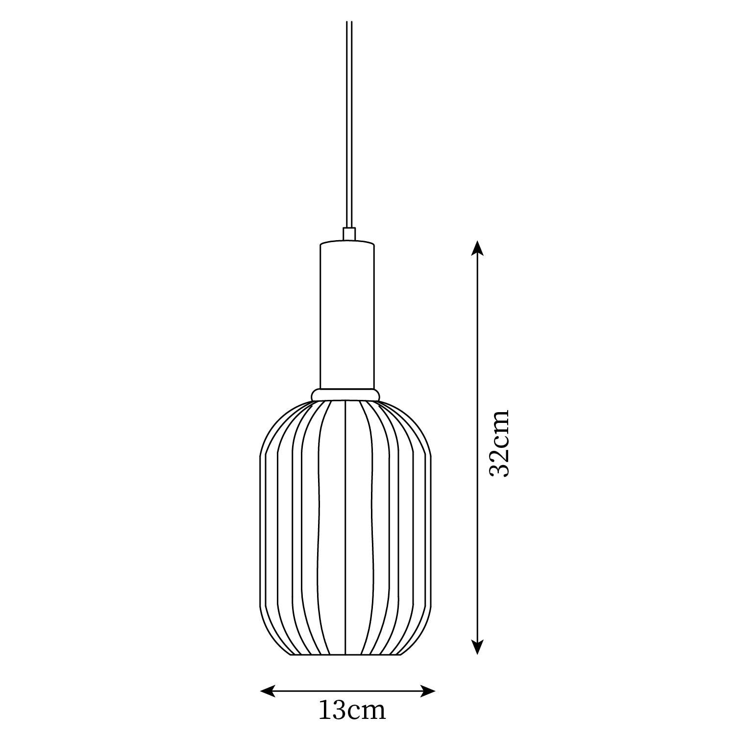 Lampa wisząca ryflowana Elma