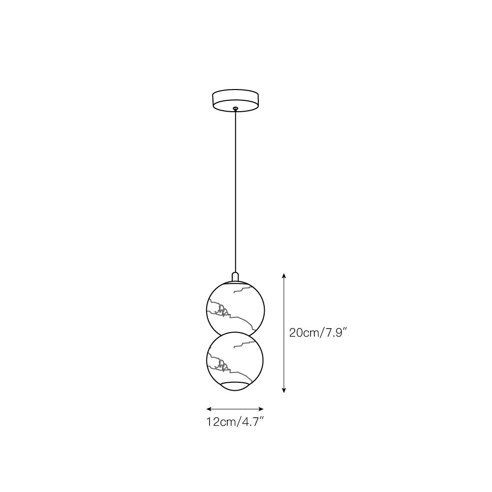 Lampa wisząca kulista Rotorski