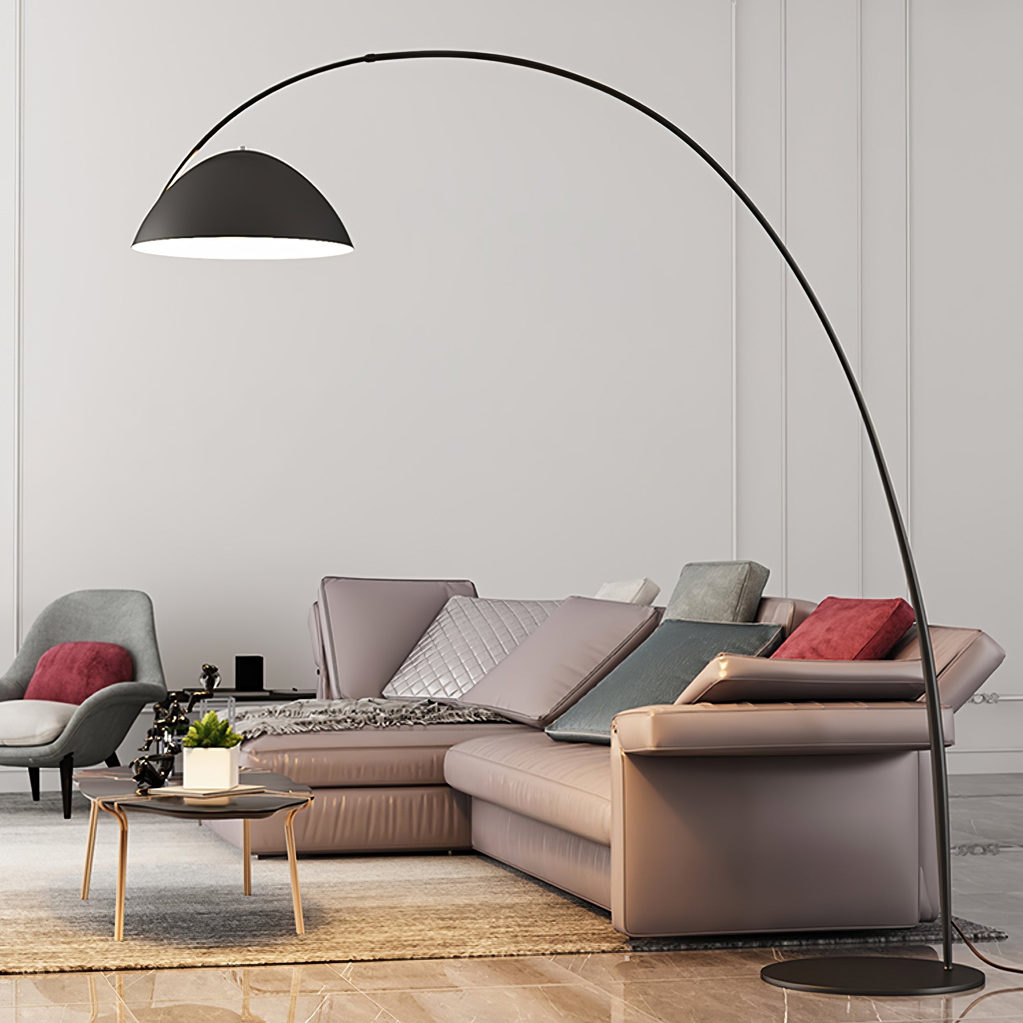 Lampa podłogowa łukowa Stanak