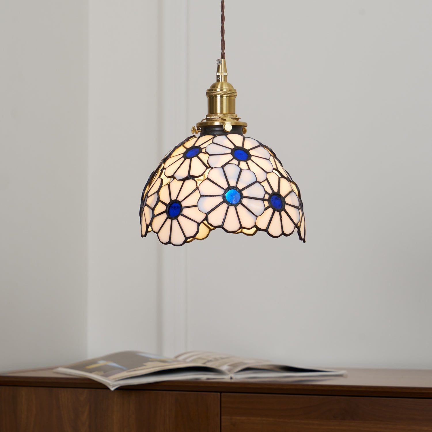 Lampa wisząca kwiatowa Darorow