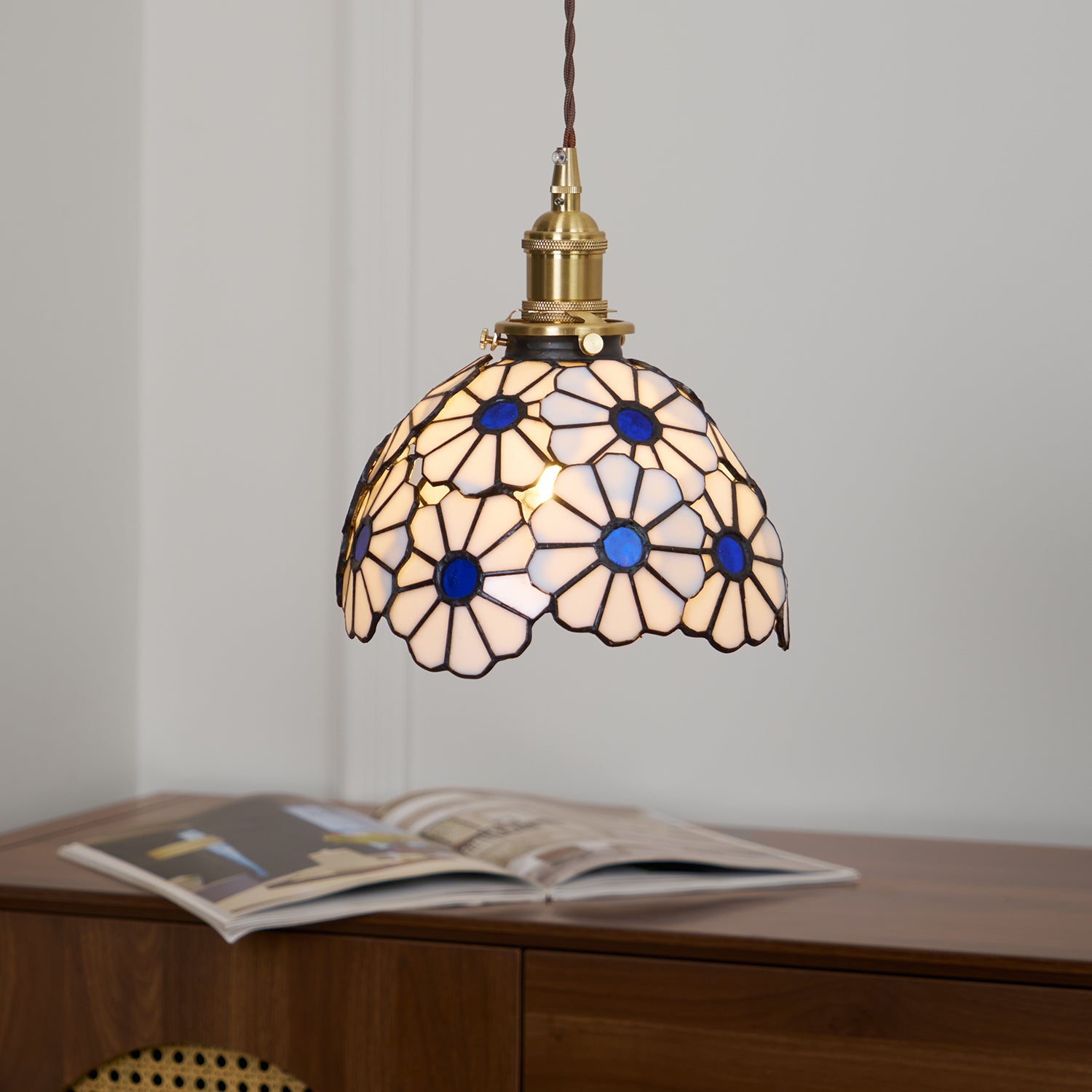 Lampa wisząca kwiatowa Darorow