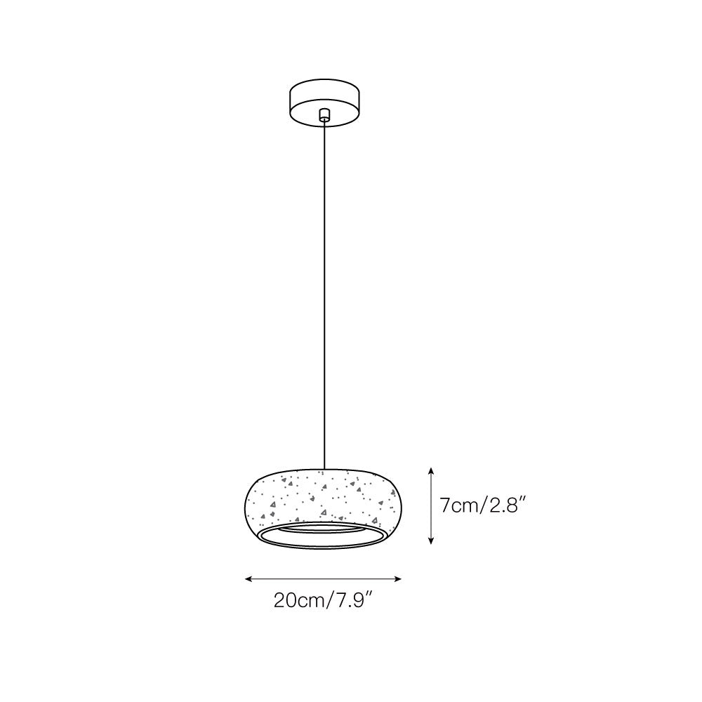 Lampa wisząca okrągła Tomanar