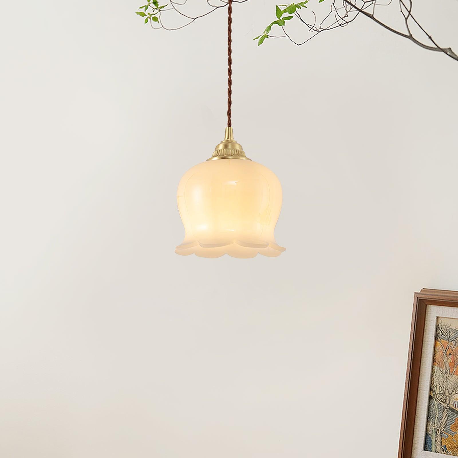 Lampa wisząca kwiatowa Anow