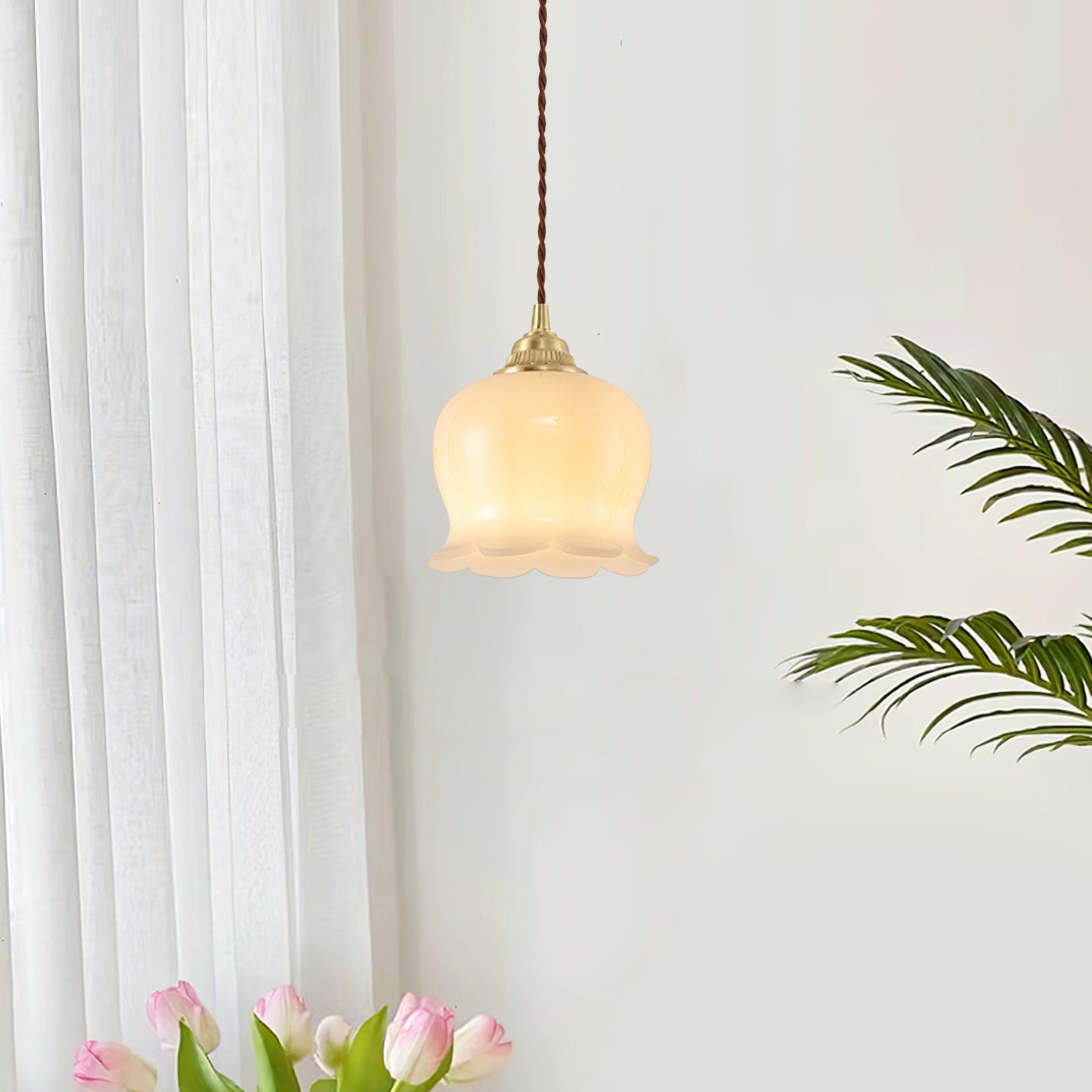 Lampa wisząca kwiatowa Anow