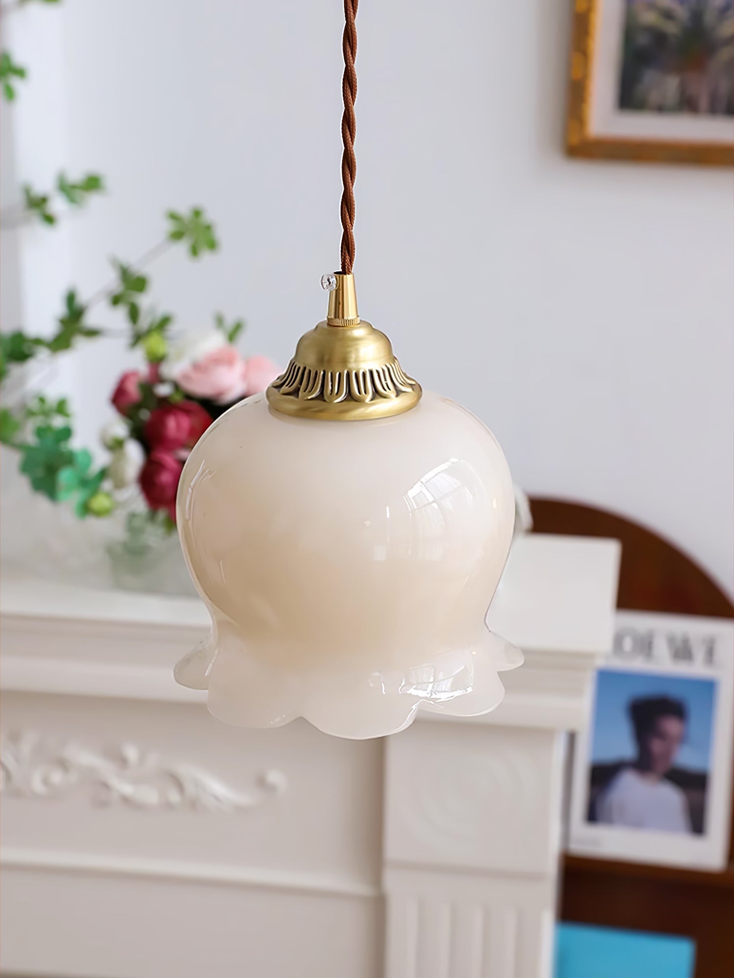 Lampa wisząca kwiatowa Anow
