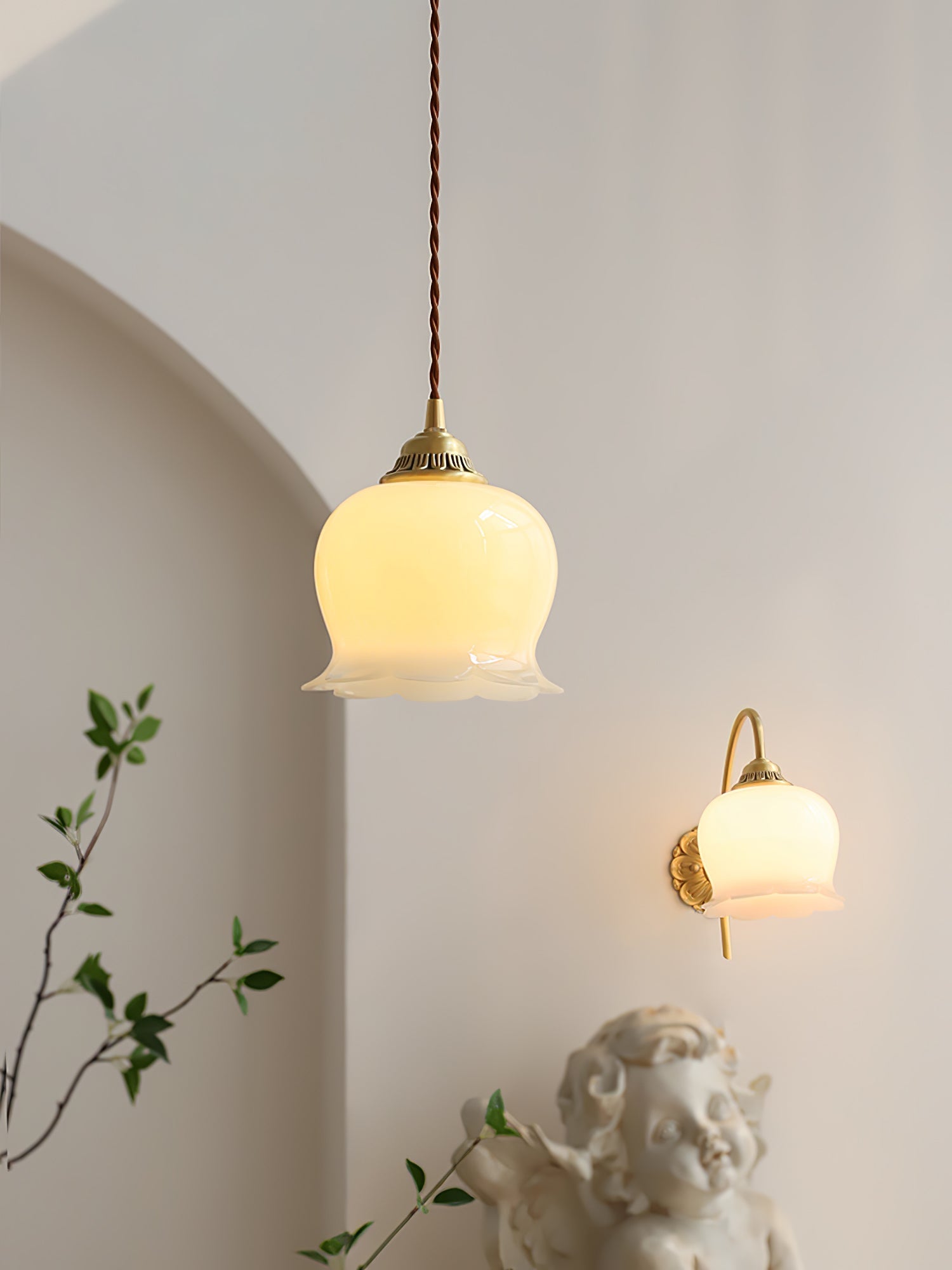 Lampa wisząca kwiatowa Anow
