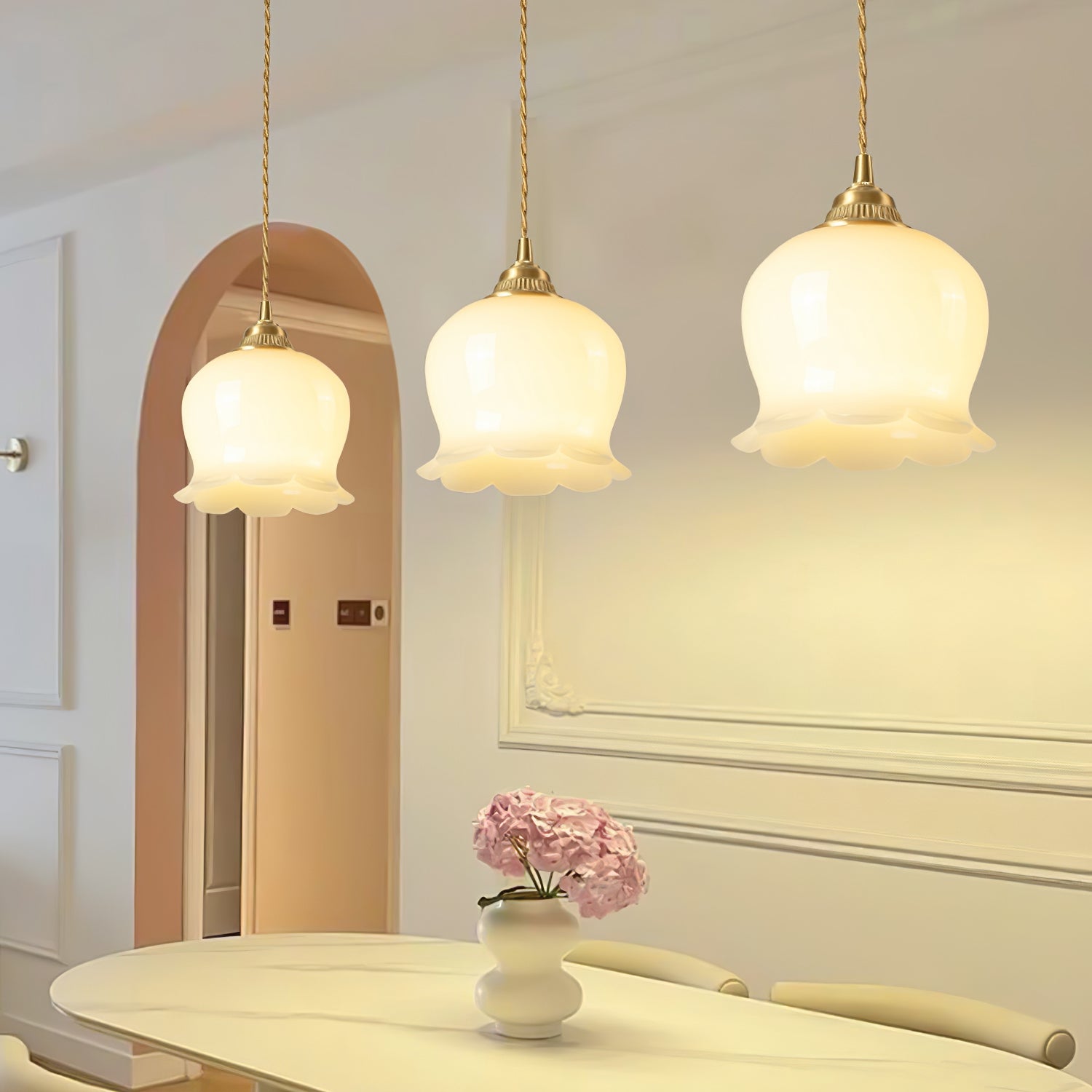 Lampa wisząca kwiatowa Anow