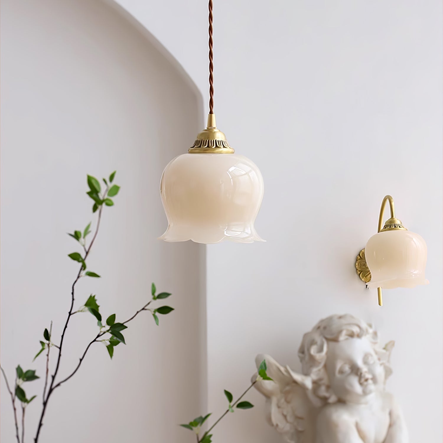 Lampa wisząca kwiatowa Anow
