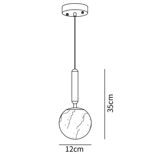 Lampa wisząca Mecora z alabastru