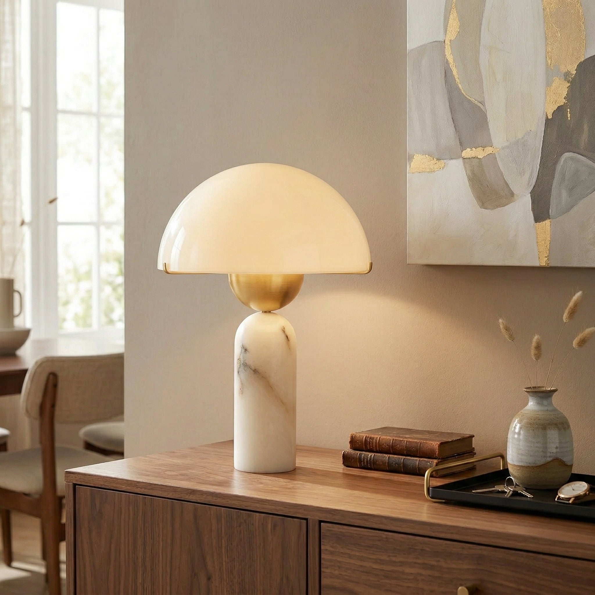 Lampa stołowa kulista Wenev
