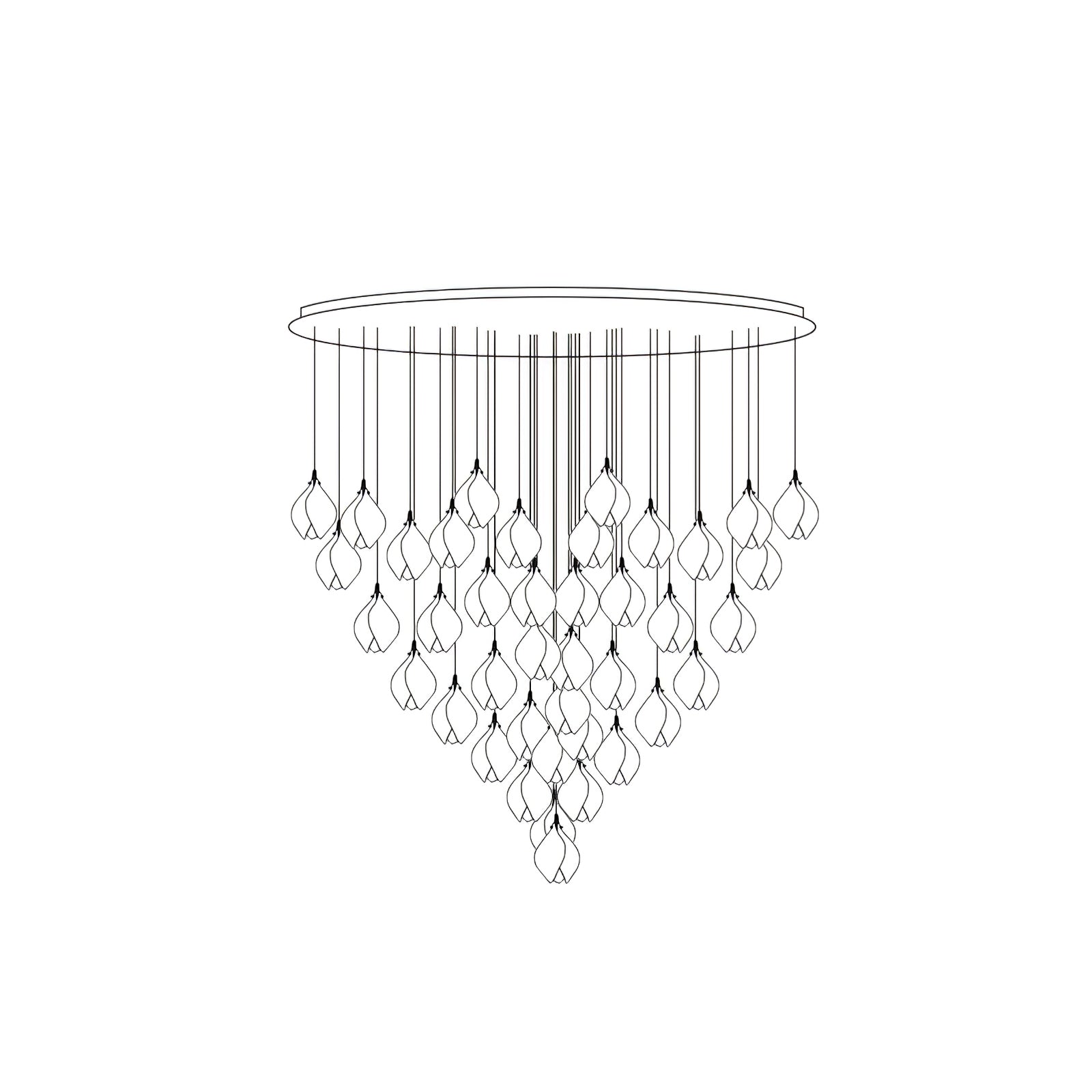 Lampa wisząca kwiatowa Jarel