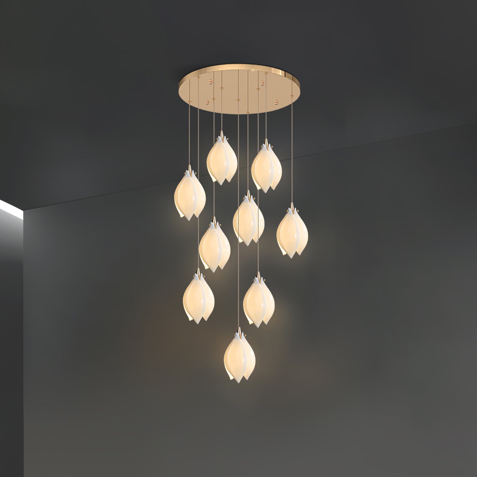 Lampa wisząca kwiatowa Jarel