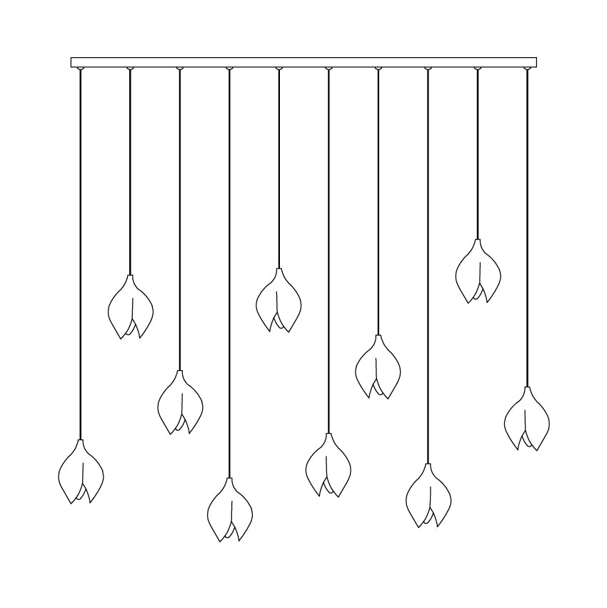 Lampa wisząca kwiatowa Jarel