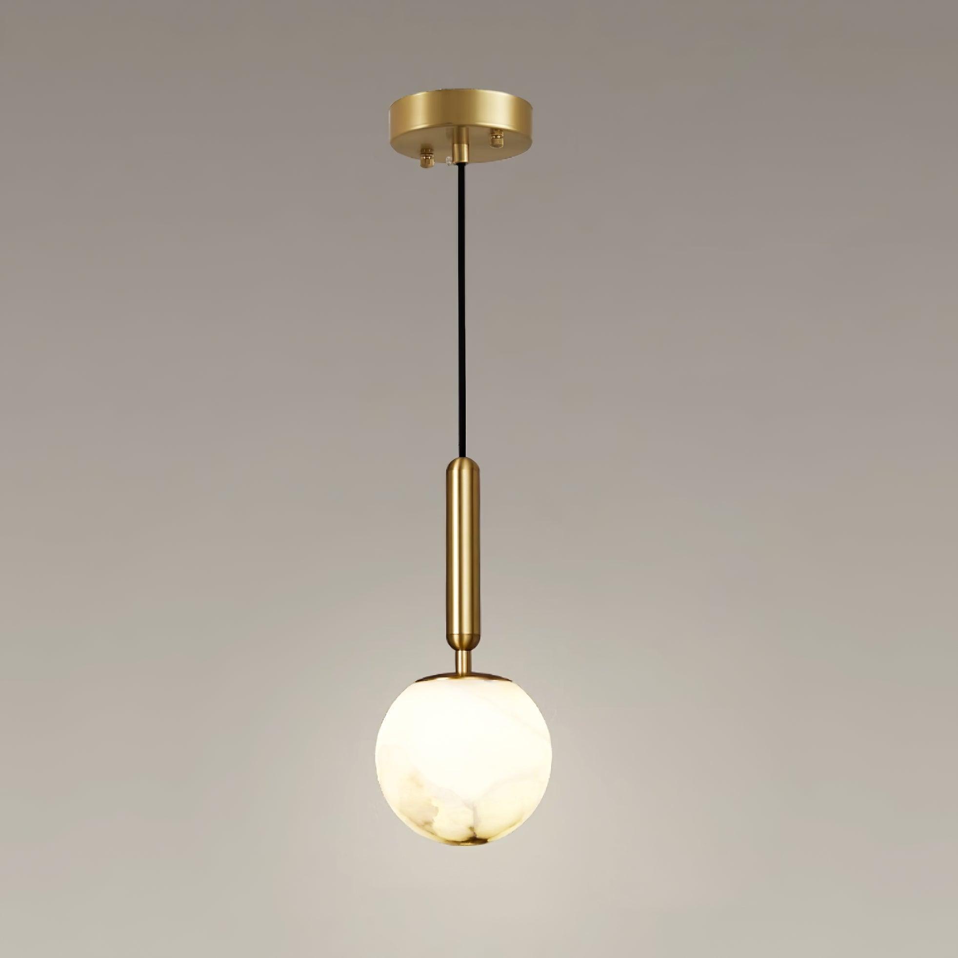 Lampa wisząca Mecora z trawertynu