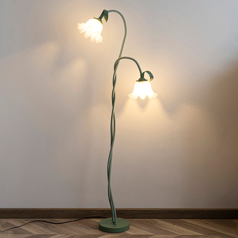 Lampa podłogowa kwiatowa Solmion