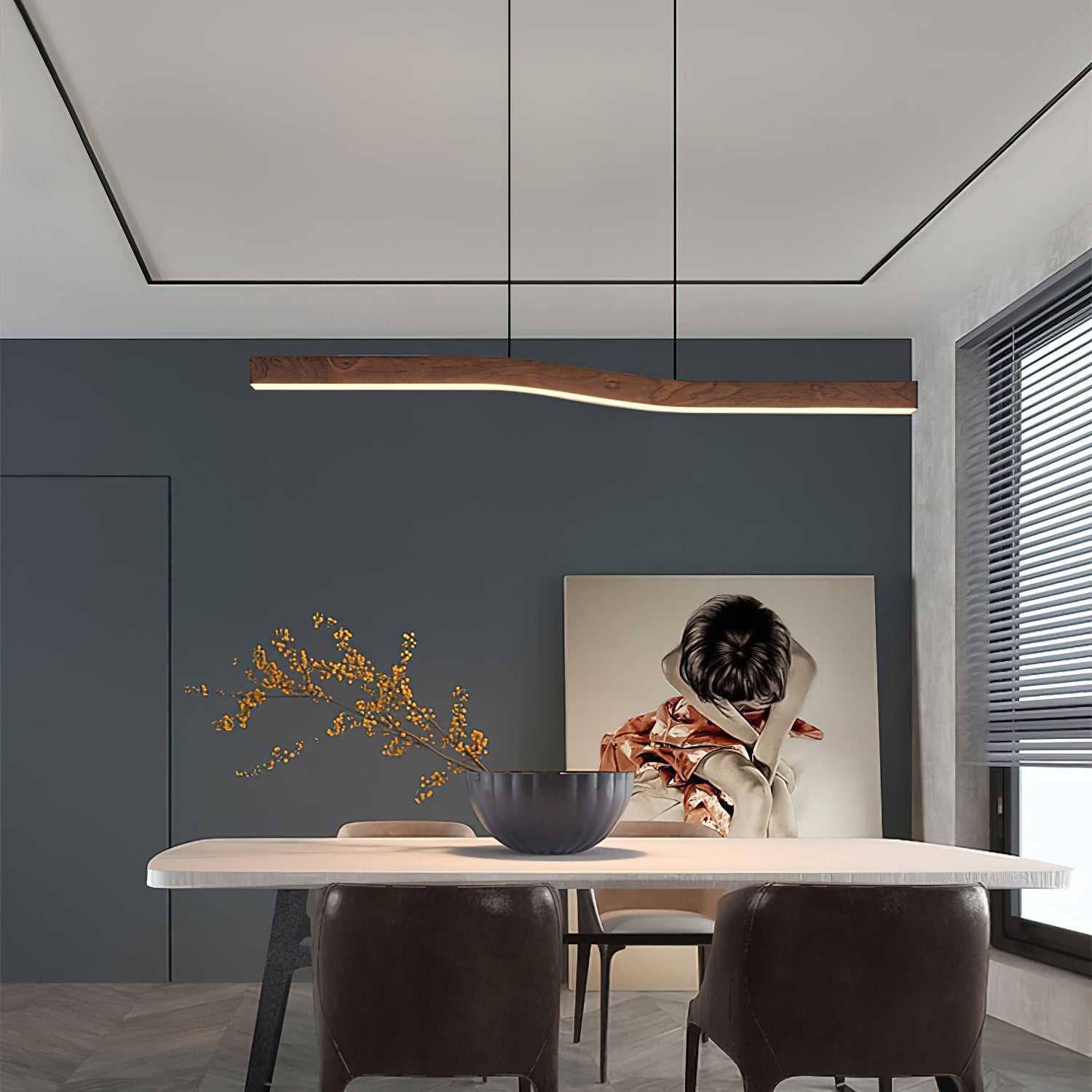 Lampa wisząca liniowa Emma