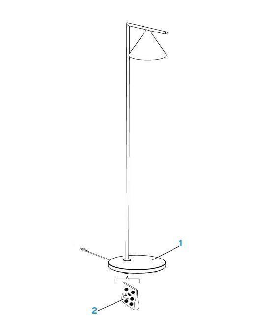 Lampa podłogowa stożkowa Mirel