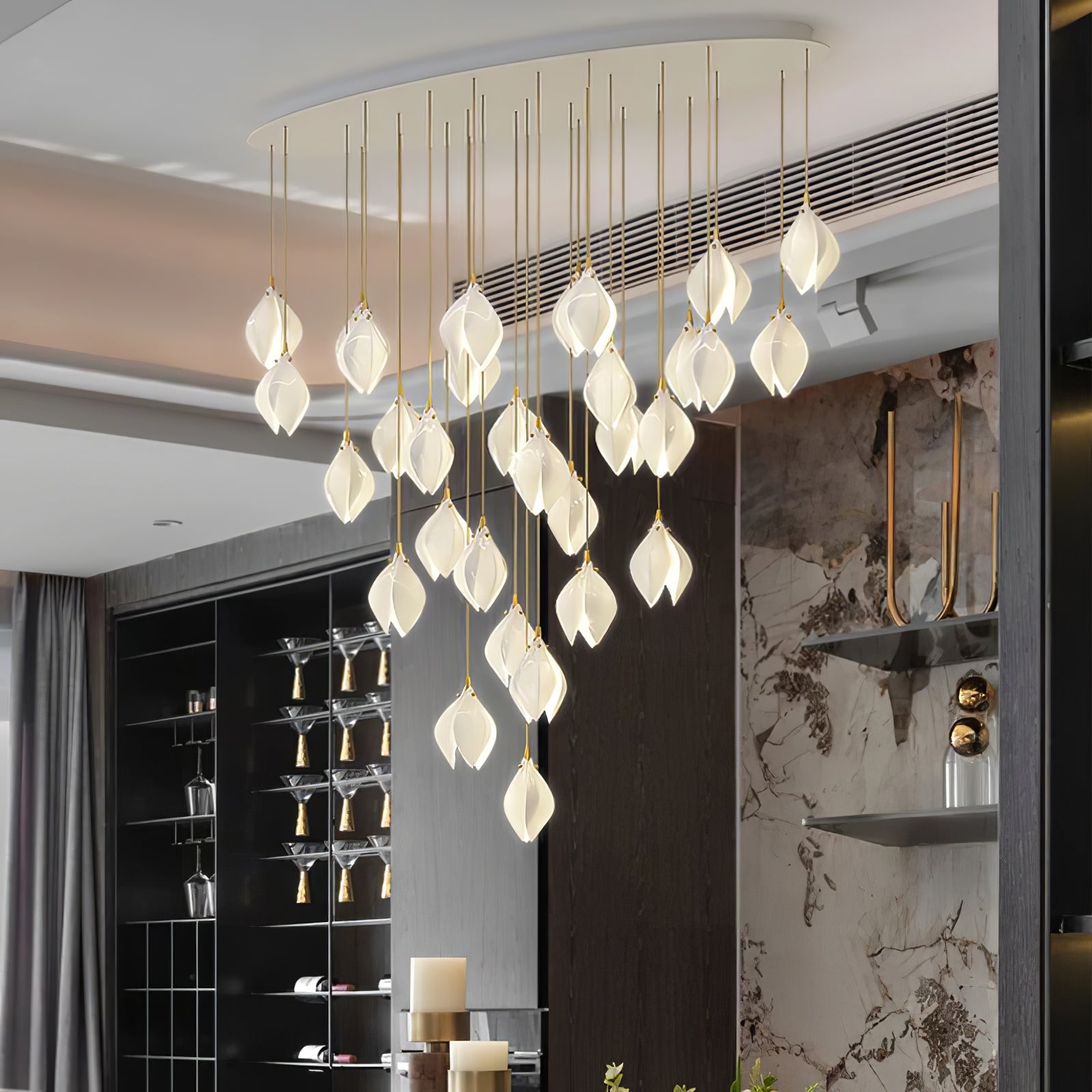 Lampa wisząca kwiatowa Jarel