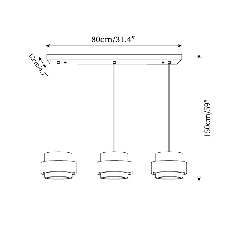 Lampa wisząca tubowa Dommila