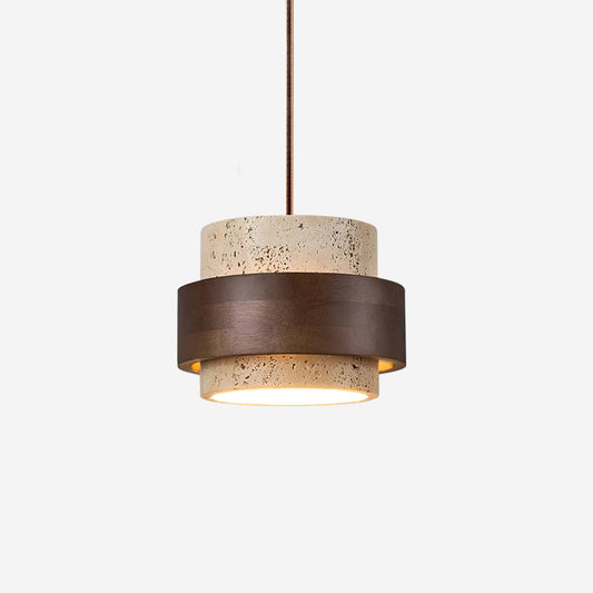 Lampa wisząca Cellone z trawertynu