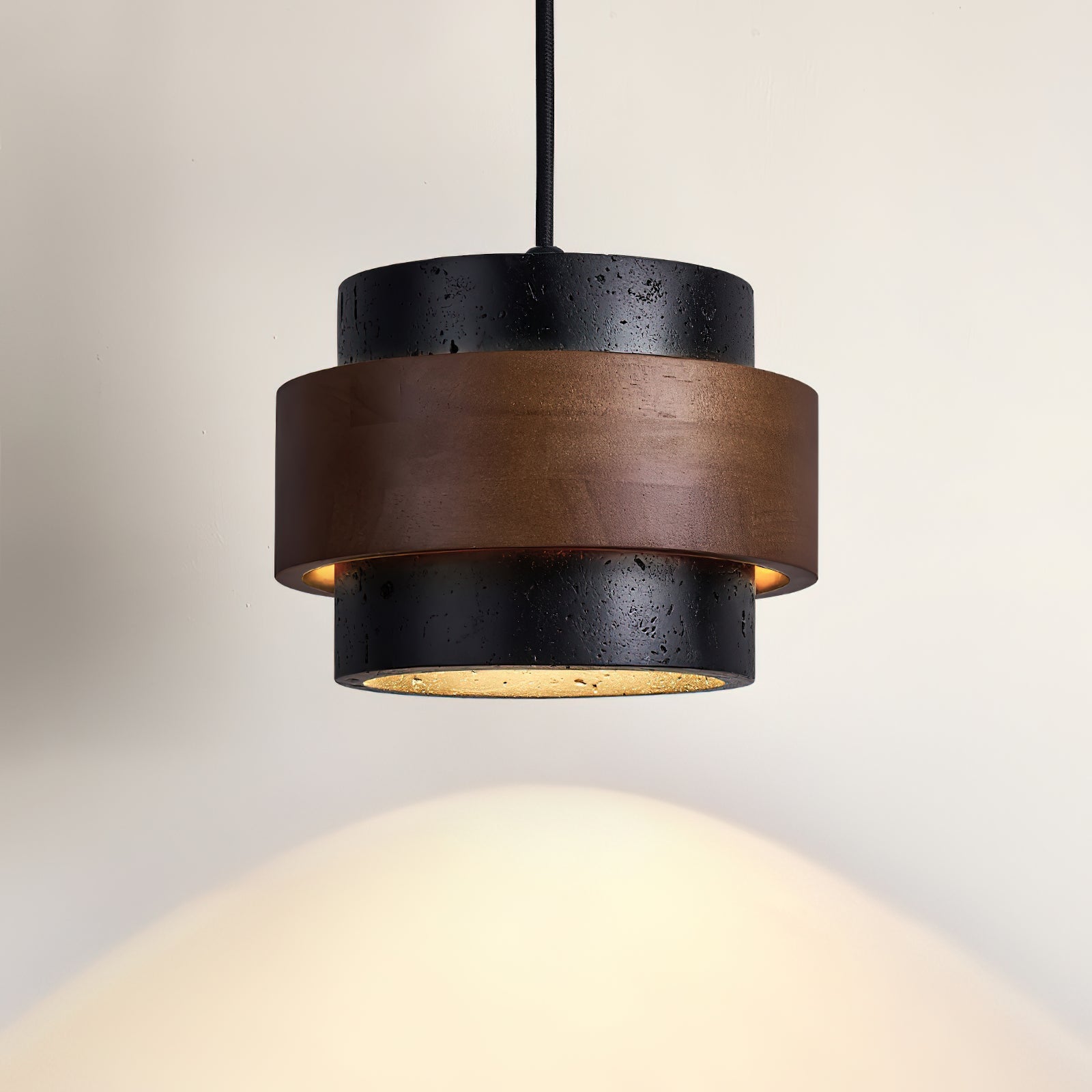 Lampa wisząca Cellone z trawertynu