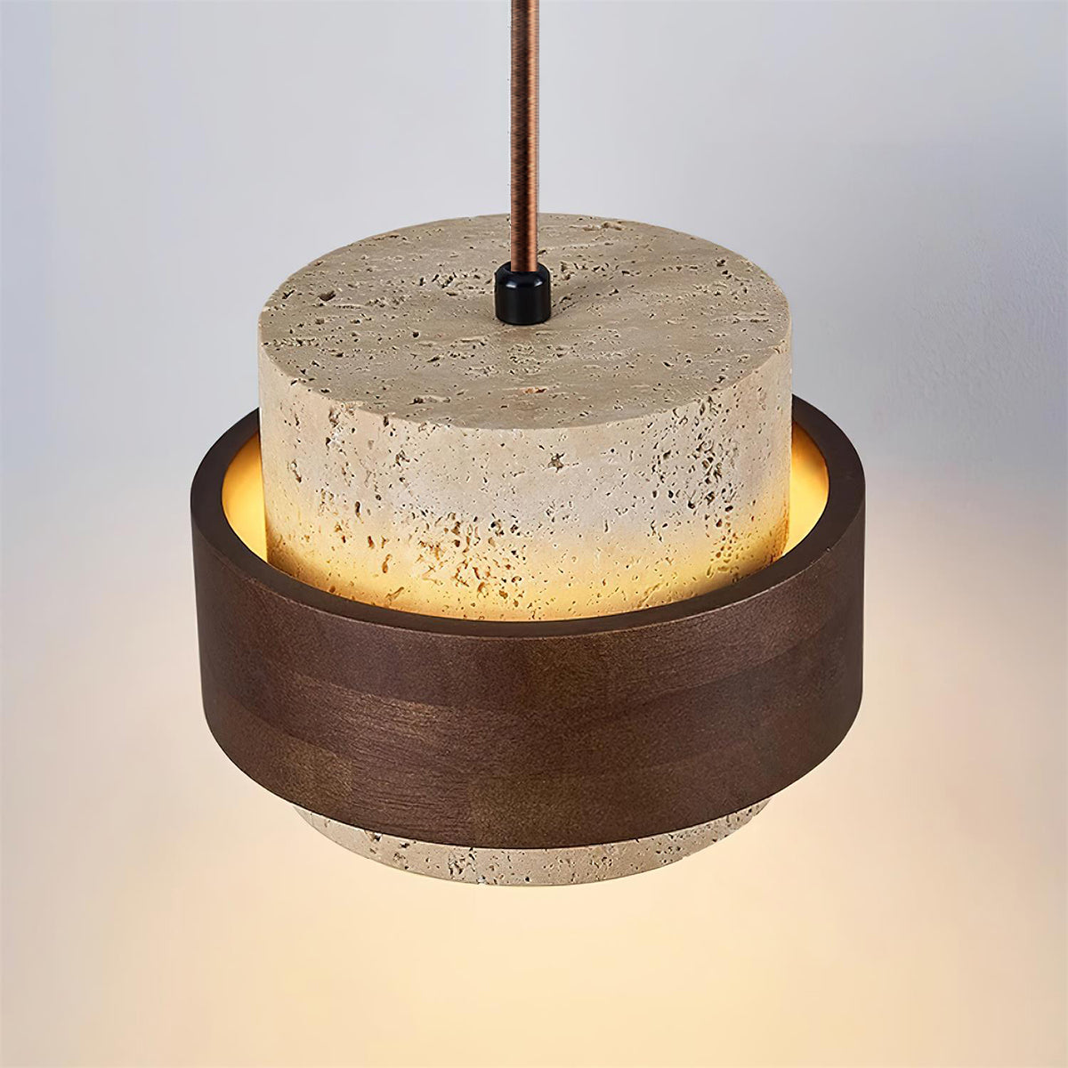 Lampa wisząca Cellone z trawertynu