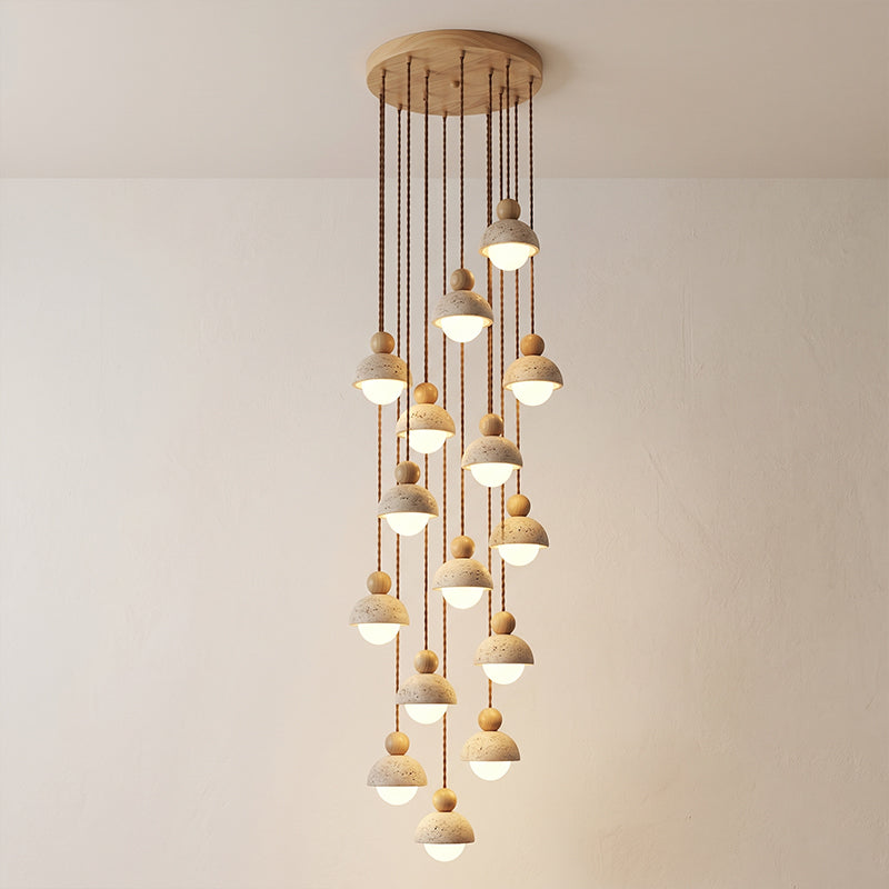 Lampa wisząca Vilose z trawertynu