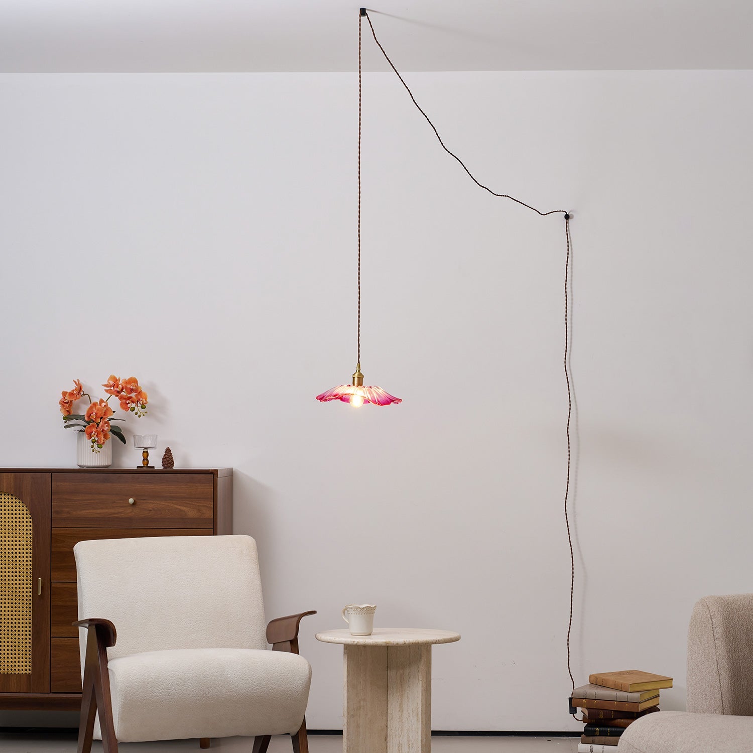 Lampa wisząca kwiatowa Noru