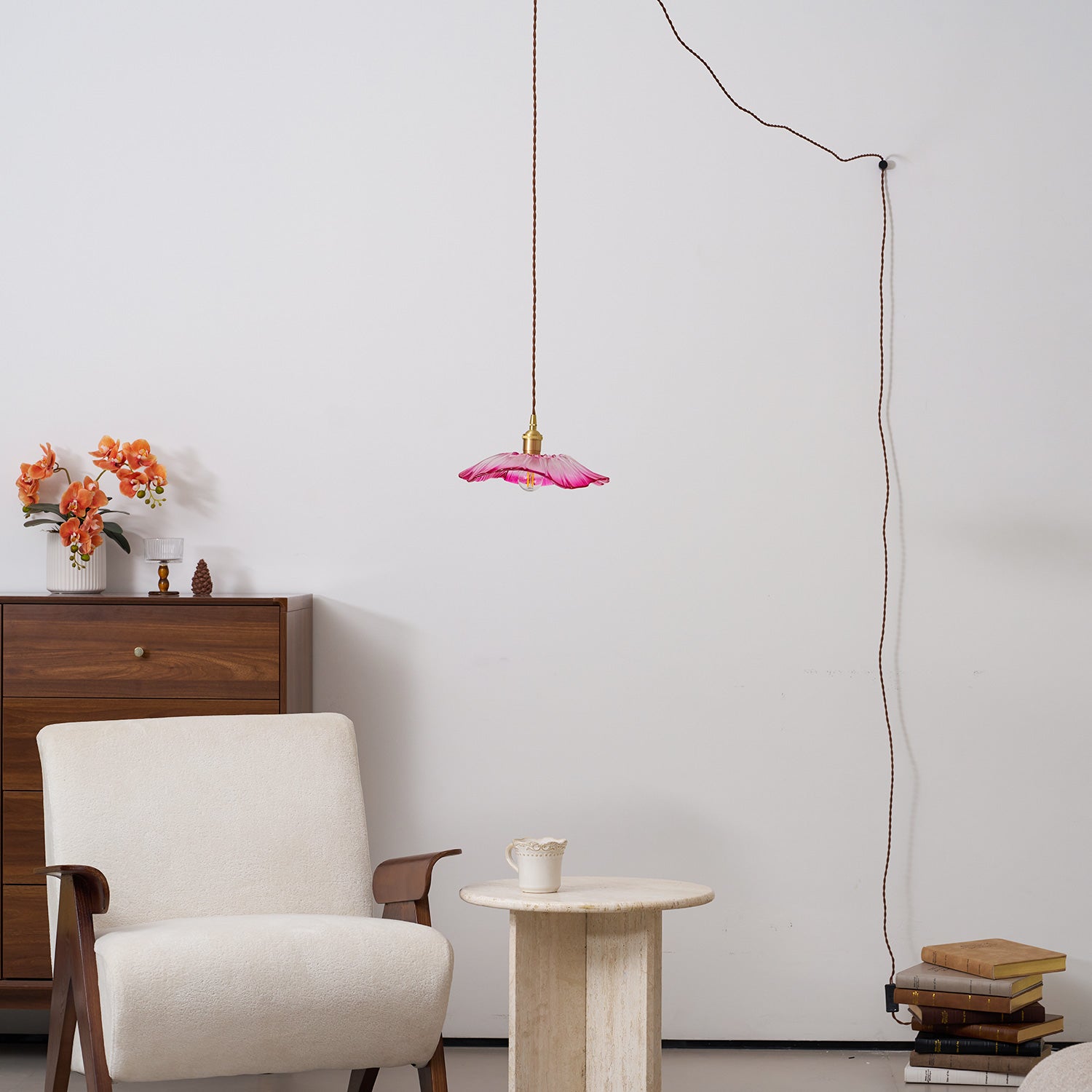 Lampa wisząca kwiatowa Noru
