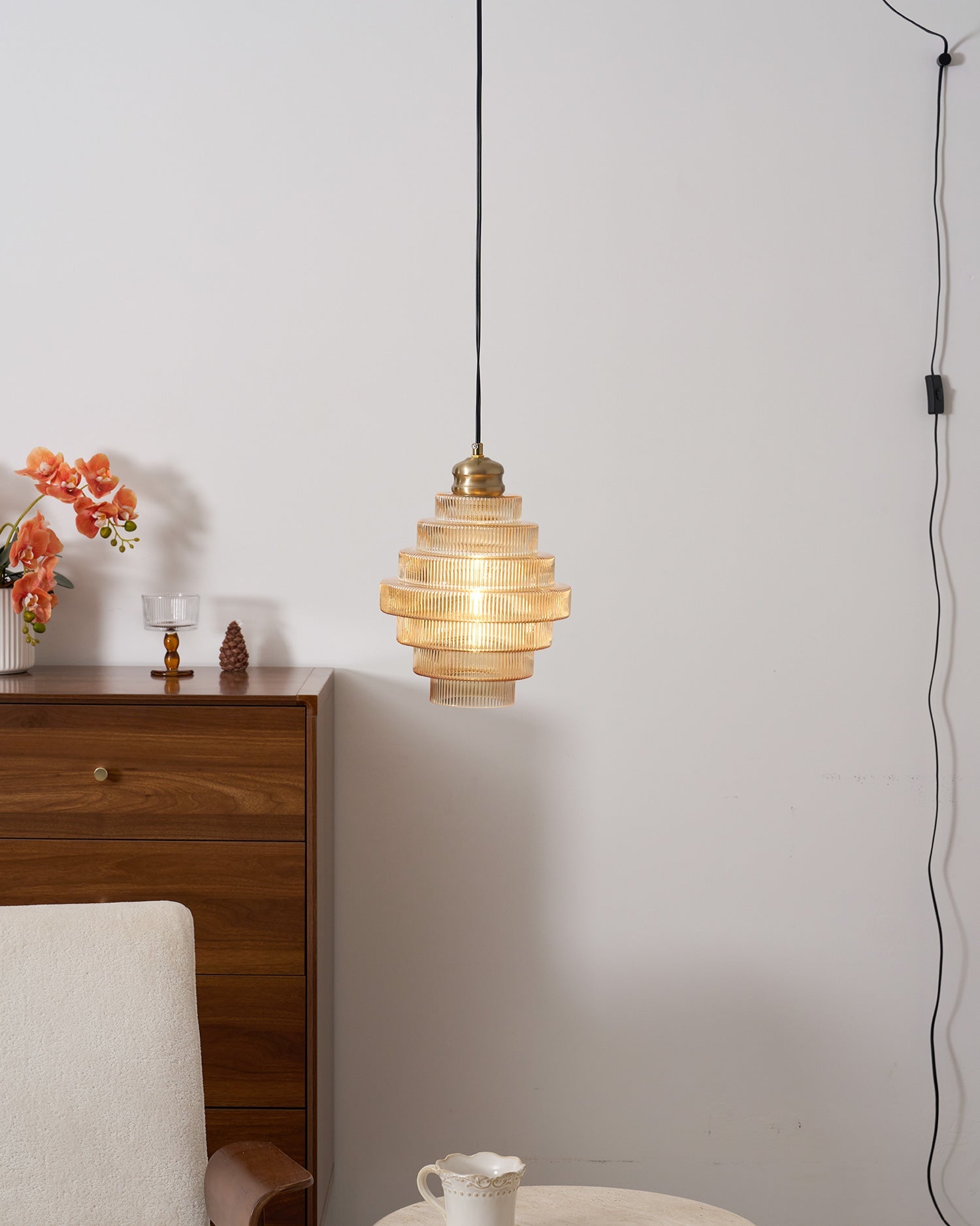 Lampa wisząca ryflowana Velva