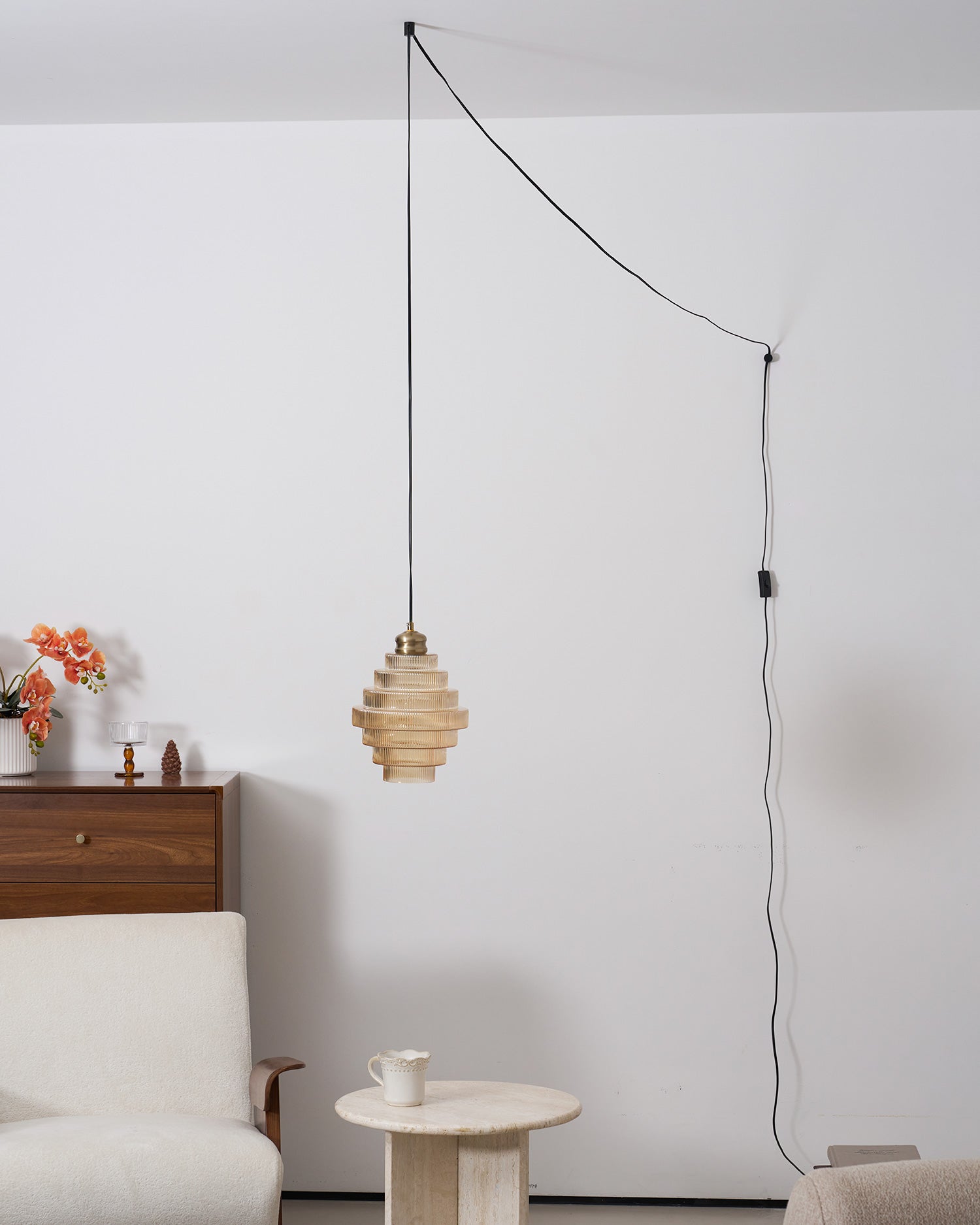 Lampa wisząca ryflowana Velva