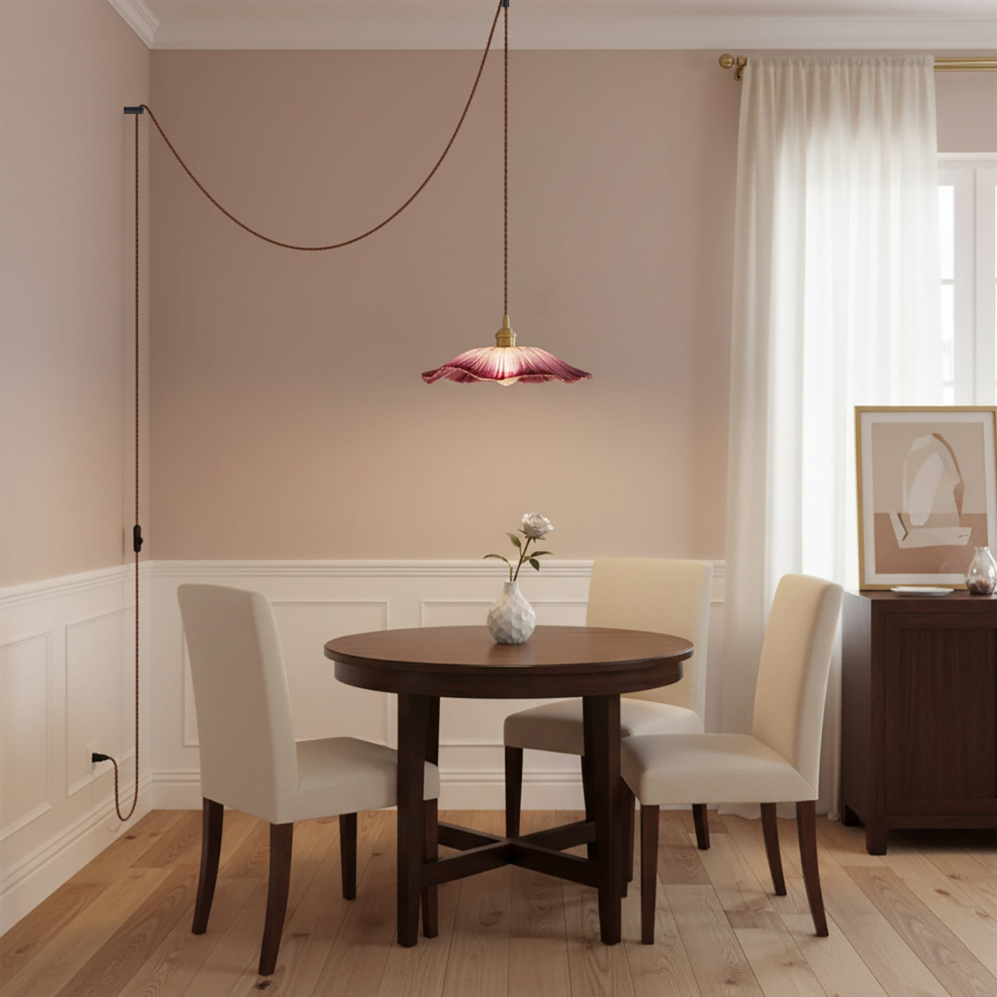 Lampa wisząca kwiatowa Noru