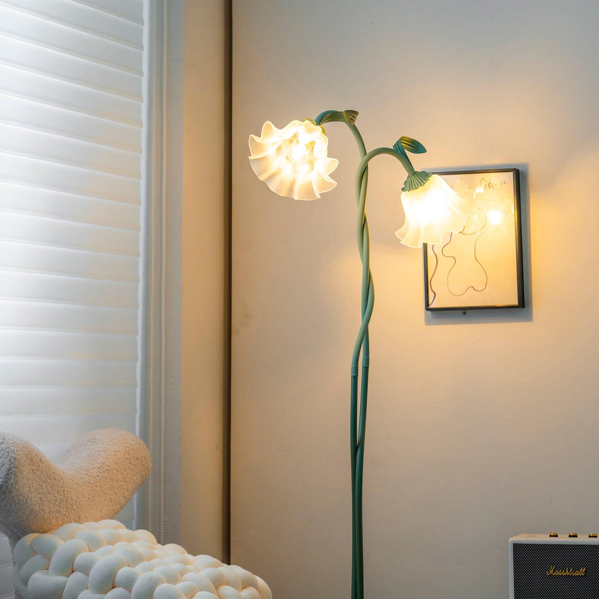 Lampa podłogowa kwiatowa Solmion