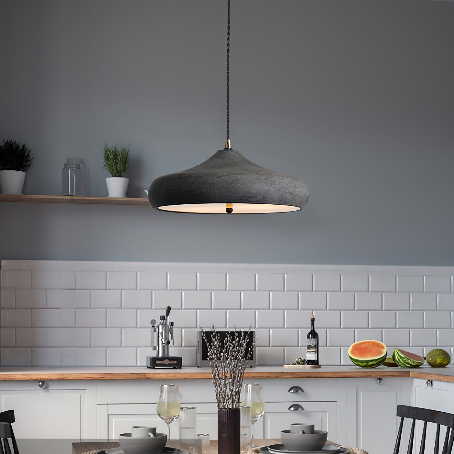 Lampa wisząca okrągła Klaen