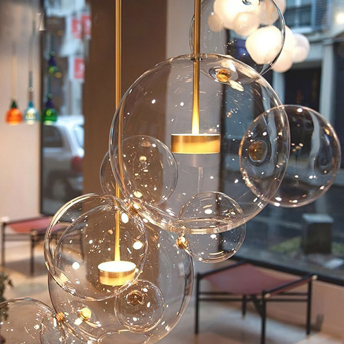 Lampa wisząca kulista Zanri