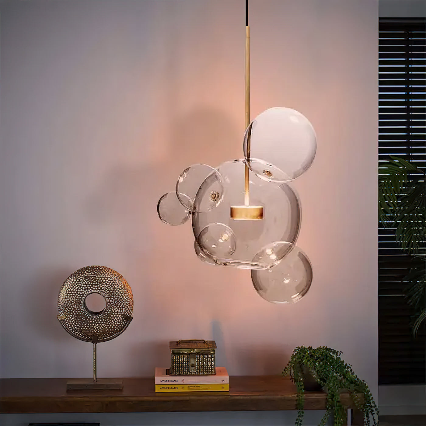 Lampa wisząca kulista Zanri