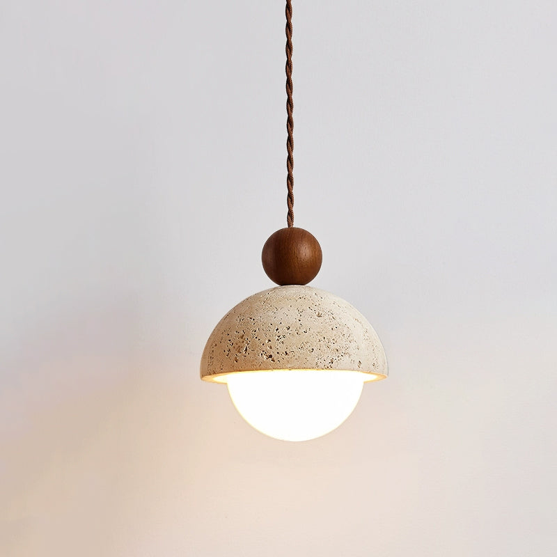 Lampa wisząca Vilose z trawertynu