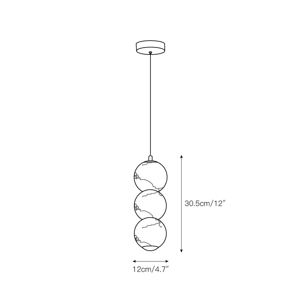 Lampa wisząca kulista Rotorski