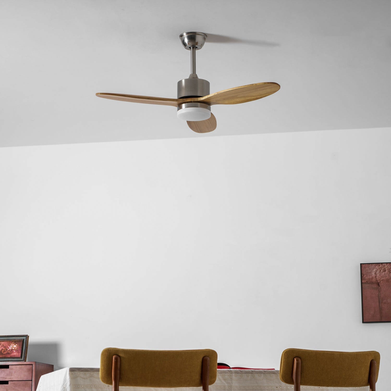 Lampa z wentylatorem sufitowym Rozoma