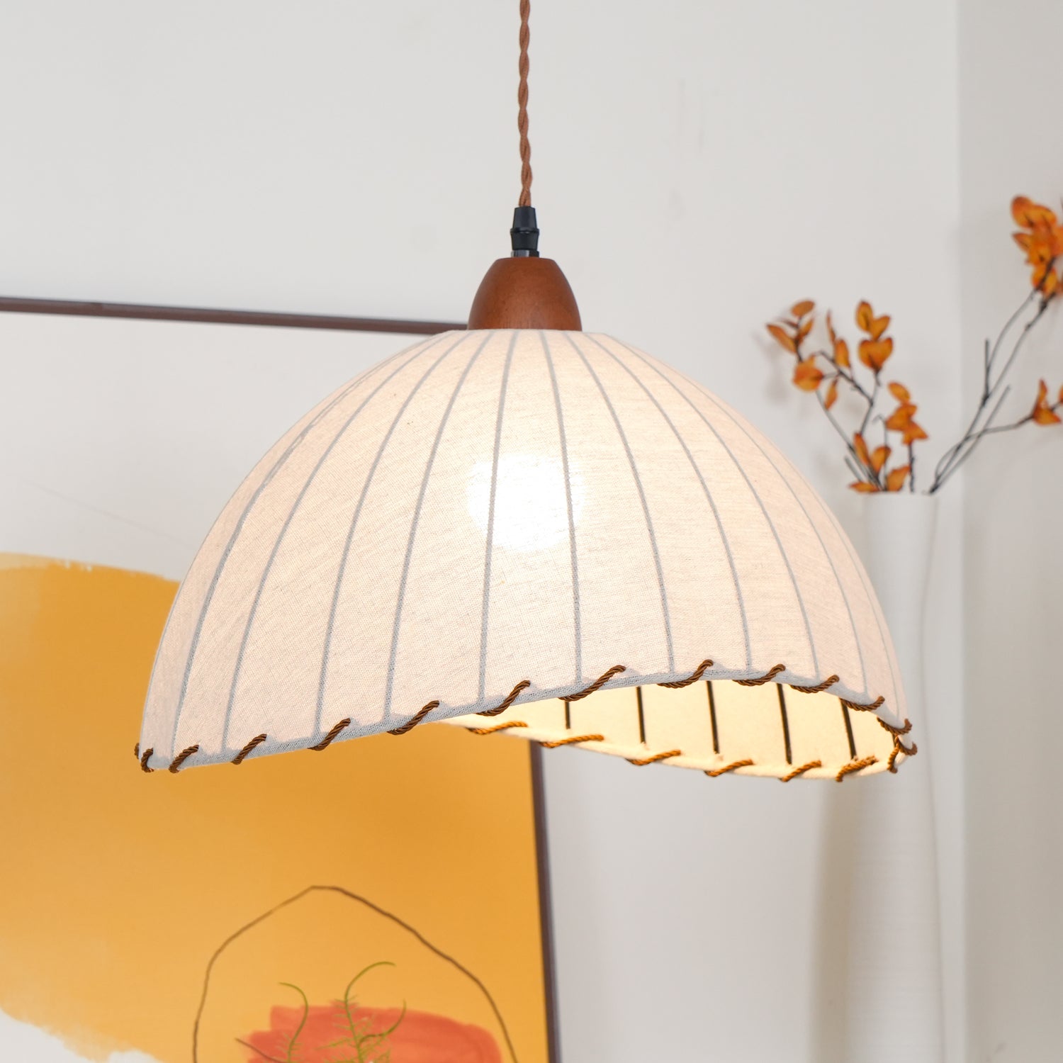 Lampa wisząca ryflowana Emno
